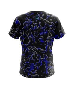 Alternative view of Plain Blue Flowing Fluid CoolWick Bowling Jersey
