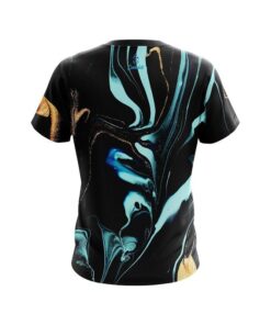 Alternative view of Plain Blue and Gold Resin CoolWick Bowling Jersey