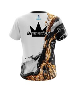 Alternative view of Brunswick Black And Gold Liquid Marble CoolWick Bowling Jersey
