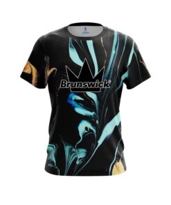 Brunswick Blue and Gold Resin CoolWick Bowling Jersey