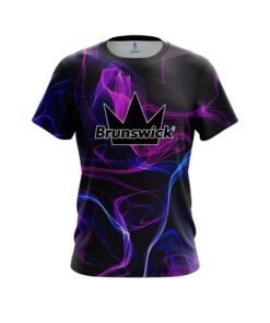 Brunswick Blue Purple Smoke CoolWick Bowling Jersey