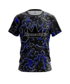 Brunswick Blue Flowing Fluid CoolWick Bowling Jersey