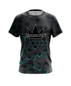 Brunswick Aqua Honeycomb Fusion CoolWick Bowling Jersey