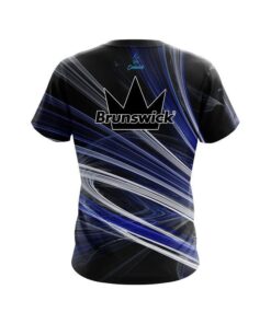 Alternative view of Brunswick Blue Motion Swirl CoolWick Bowling Jersey
