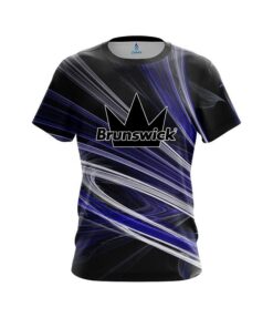 Brunswick Blue Motion Swirl CoolWick Bowling Jersey