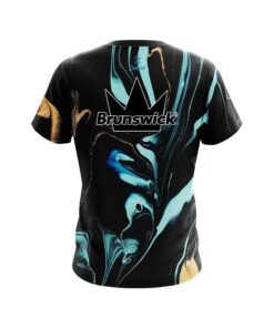 Alternative view of Brunswick Blue and Gold Resin CoolWick Bowling Jersey
