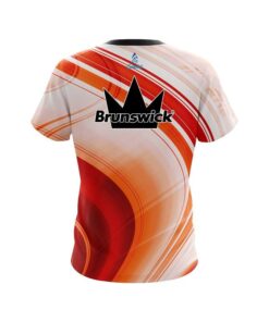 Alternative view of Brunswick Curvy Orange Pattern CoolWick Bowling Jersey
