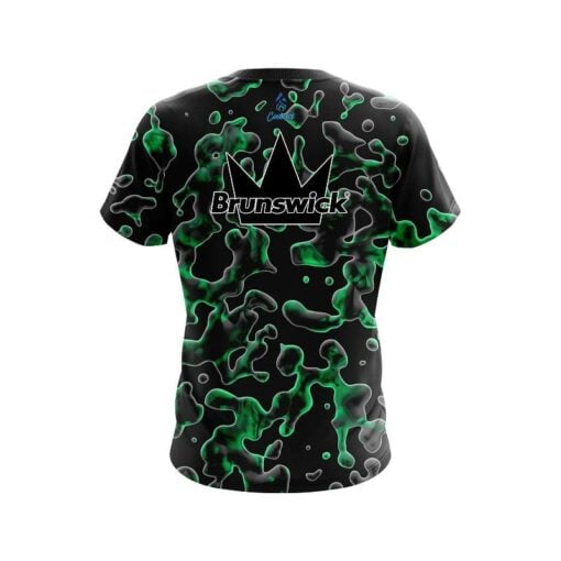 Brunswick Green Flowing Fluid CoolWick Bowling Jersey - Image 2
