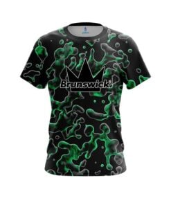 Brunswick Green Flowing Fluid CoolWick Bowling Jersey