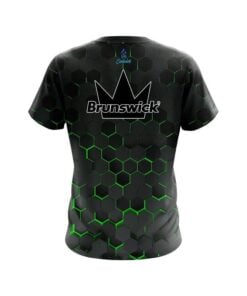Alternative view of Brunswick Green Honeycomb Fusion CoolWick Bowling Jersey
