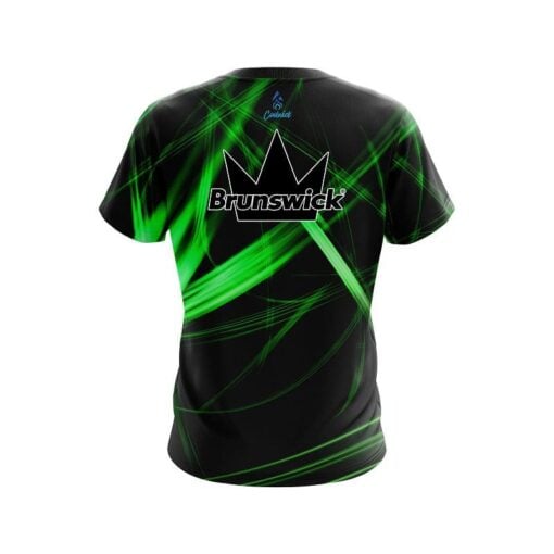 Brunswick Green Spiral CoolWick Bowling Jersey - Image 2