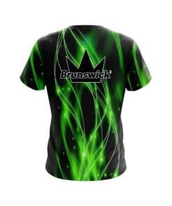 Alternative view of Brunswick Green Spiral Waves CoolWick Bowling Jersey