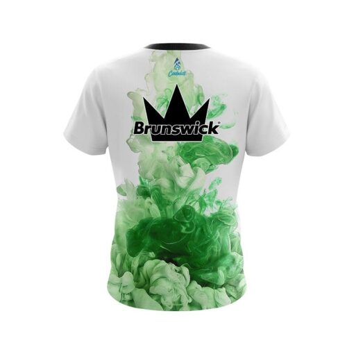 Brunswick Green ink Splash CoolWick Bowling Jersey - Image 2