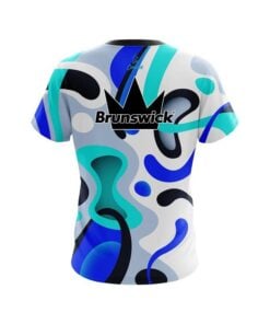 Alternative view of Brunswick Modern Art Blue CoolWick Bowling Jersey