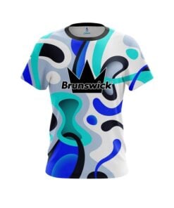 Brunswick Modern Art Blue CoolWick Bowling Jersey