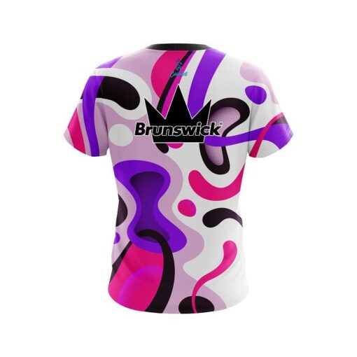 Brunswick Modern Art Purple CoolWick Bowling Jersey - Image 2