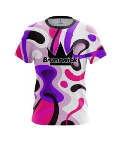 Brunswick Modern Art Purple CoolWick Bowling Jersey