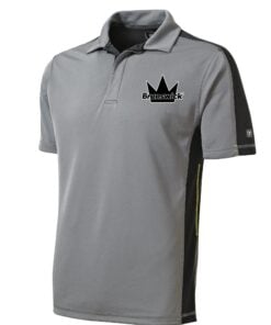 Brunswick Mastermind Petrol Grey Men's Embroidered Coolwick Bowling Shirt