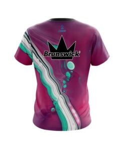 Alternative view of Brunswick Pink And Green Liquid CoolWick Bowling Jersey