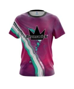 Brunswick Pink And Green Liquid CoolWick Bowling Jersey