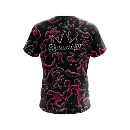 Brunswick Pink Flowing Fluid CoolWick Bowling Jersey - Image 2