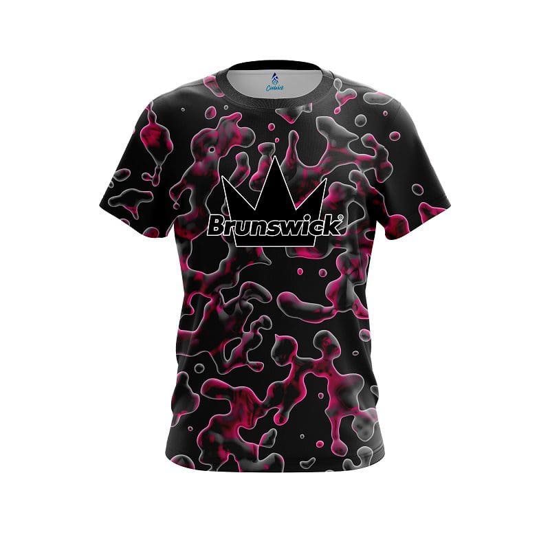 Brunswick Pink Flowing Fluid CoolWick Bowling Jersey