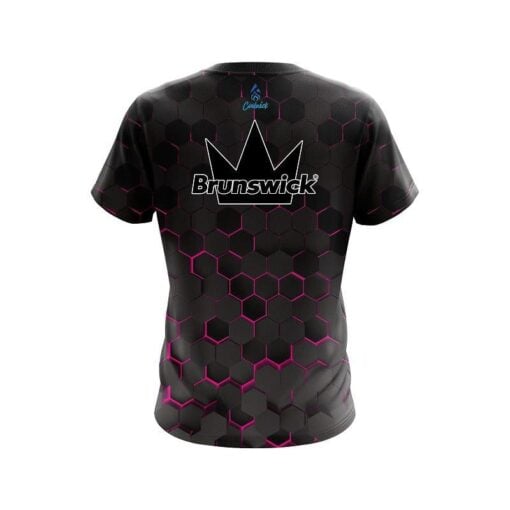 Brunswick Pink Honeycomb Fusion CoolWick Bowling Jersey - Image 2