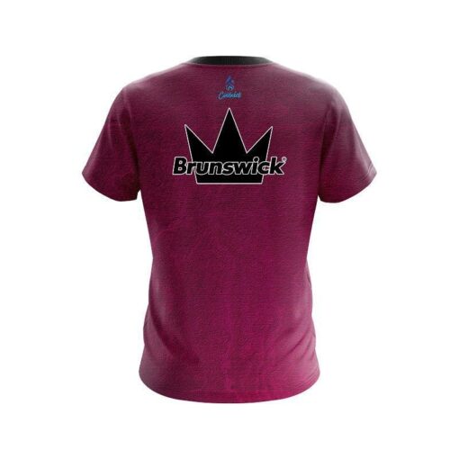 Brunswick Pink Grunge Canvas CoolWick Bowling Jersey - Image 2
