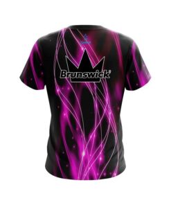 Alternative view of Brunswick Pink Spiral Waves CoolWick Bowling Jersey