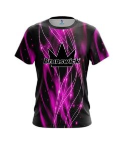Brunswick Pink Spiral Waves CoolWick Bowling Jersey