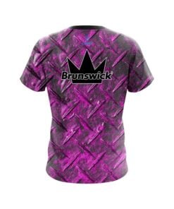 Alternative view of Brunswick Pink Diamond Plate CoolWick Bowling Jersey