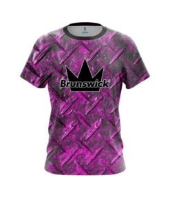 Brunswick Pink Diamond Plate CoolWick Bowling Jersey