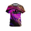 Brunswick Magenta Gold Liquid Marble CoolWick Bowling Jersey