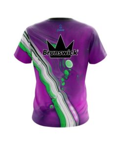 Alternative view of Brunswick Purple And Green Liquid CoolWick Bowling Jersey