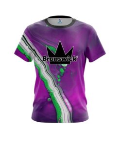 Brunswick Purple And Green Liquid CoolWick Bowling Jersey
