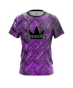 Brunswick Purple Diamond Plate CoolWick Bowling Jersey