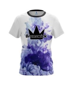 Brunswick Purple ink Splash CoolWick Bowling Jersey