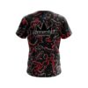 Brunswick Red Flowing Fluid CoolWick Bowling Jersey - Image 2