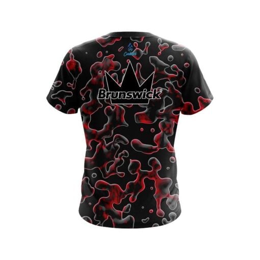 Brunswick Red Flowing Fluid CoolWick Bowling Jersey - Image 2