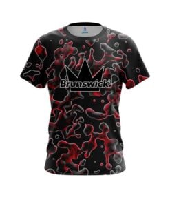 Brunswick Red Flowing Fluid CoolWick Bowling Jersey
