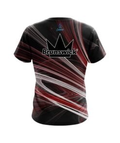 Alternative view of Brunswick Red Motion Swirl CoolWick Bowling Jersey