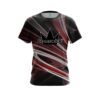 Brunswick Red Motion Swirl CoolWick Bowling Jersey