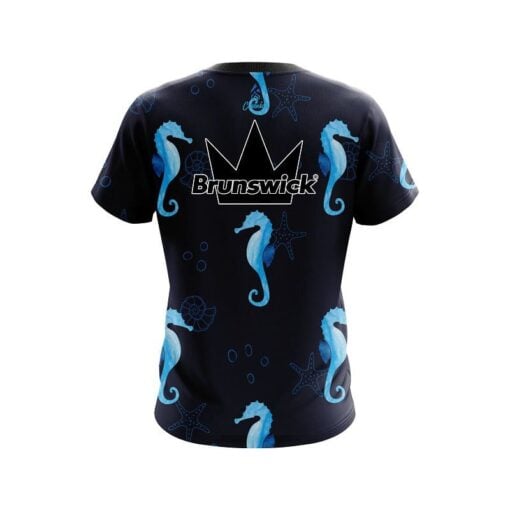 Brunswick Underwater Seahorse CoolWick Bowling Jersey - Image 2