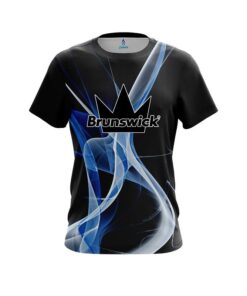 Brunswick Smokey Blue Wave CoolWick Bowling Jersey