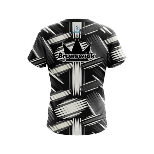 Brunswick Striped Pattern CoolWick Bowling Jersey - Image 2
