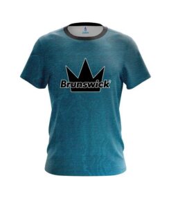 Brunswick Teal Grunge Canvas CoolWick Bowling Jersey