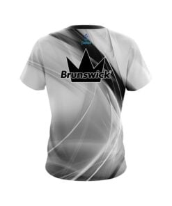 Alternative view of Brunswick Wavy Black And White Swirl CoolWick Bowling Jersey