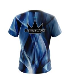Alternative view of Brunswick Wavy Blue Swirl CoolWick Bowling Jersey