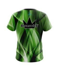 Alternative view of Brunswick Wavy Green Swirl CoolWick Bowling Jersey