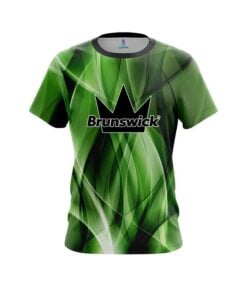 Brunswick Wavy Green Swirl CoolWick Bowling Jersey